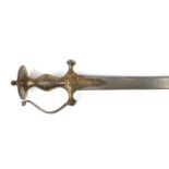 Indian Talwar sword with damascene handle, 94.5cm in length :For Further Condition Reports Please