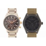 Two gentlemen's Citizen Eco-Drive wristwatches with boxes numbered 801051859 and 381051266 :For