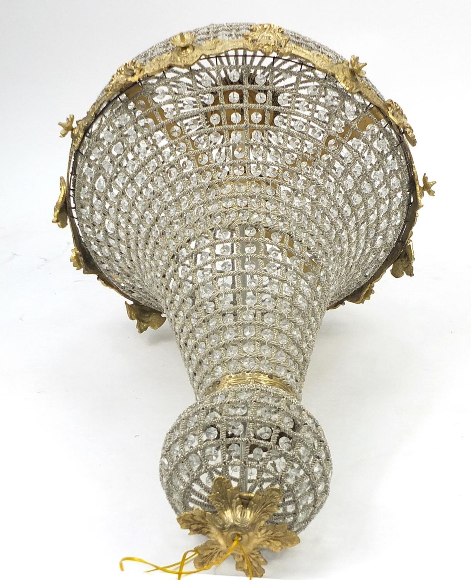 Large classical gilt metal chandelier, 90cm high :For Further Condition Reports Please Visit Our - Image 3 of 4