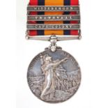 Victorian British military Queen's three bar South Africa medal awarded to PTE G RUSH 2ND BATT S W