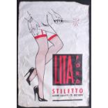 Lita Ford Stiletto advertising poster, approximately 150cm x 101cm :For Further Condition Reports