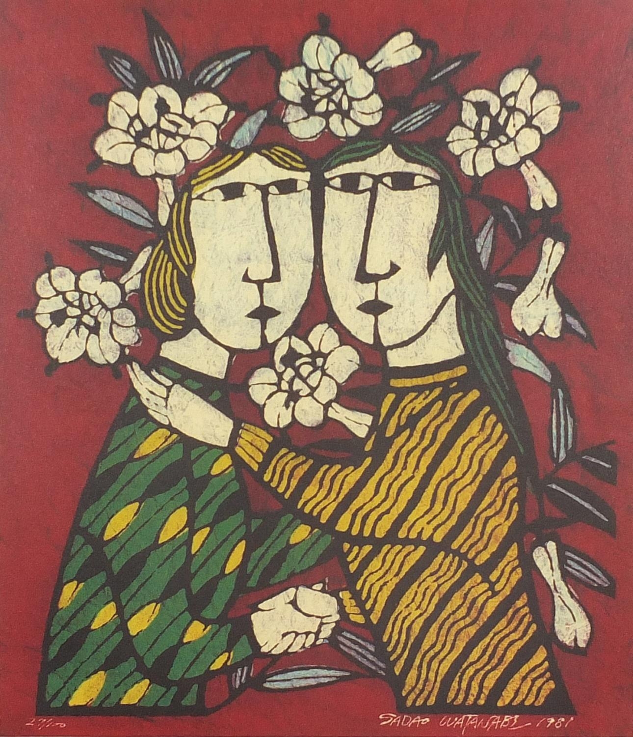 Sadao Watanabe - The Visitation, The Nativity and Christ Washing Peter's Feet, three Japanese - Image 11 of 15