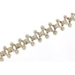 Modernist silver necklace, 44cm in length, 46.5g :For Further Condition Reports Please Visit Our