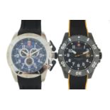 Two gentlemen's Swiss Military Hanowa wristwatches with boxes and paperwork, models 06-4309 and 6-
