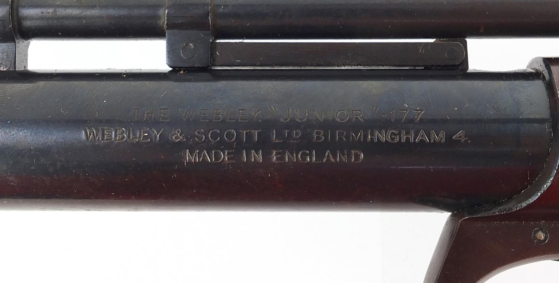 Webley & Scott Junior over lever .177 cal air pistol with box, 17cm in length :For Further Condition - Image 3 of 7