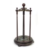 Victorian mahogany revolving snooker cue stand, 114cm high :For Further Condition Reports Please