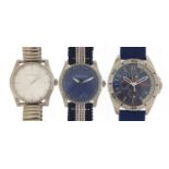 Three gentlemen's wristwatches with boxes and paperwork comprising Calvin Klein Jeans K57111, Calvin