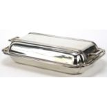 Art Deco silver plated lidded tureen, 33cm wide :For Further Condition Reports Please Visit Our