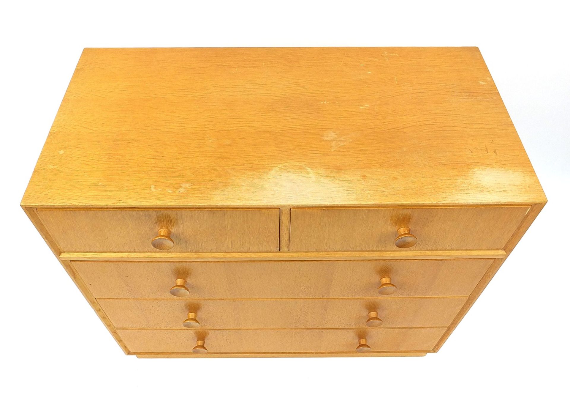 Meredew, 1970's teak five drawer chest, 82cm H x 91.5cm W x 46cm D - Image 3 of 5