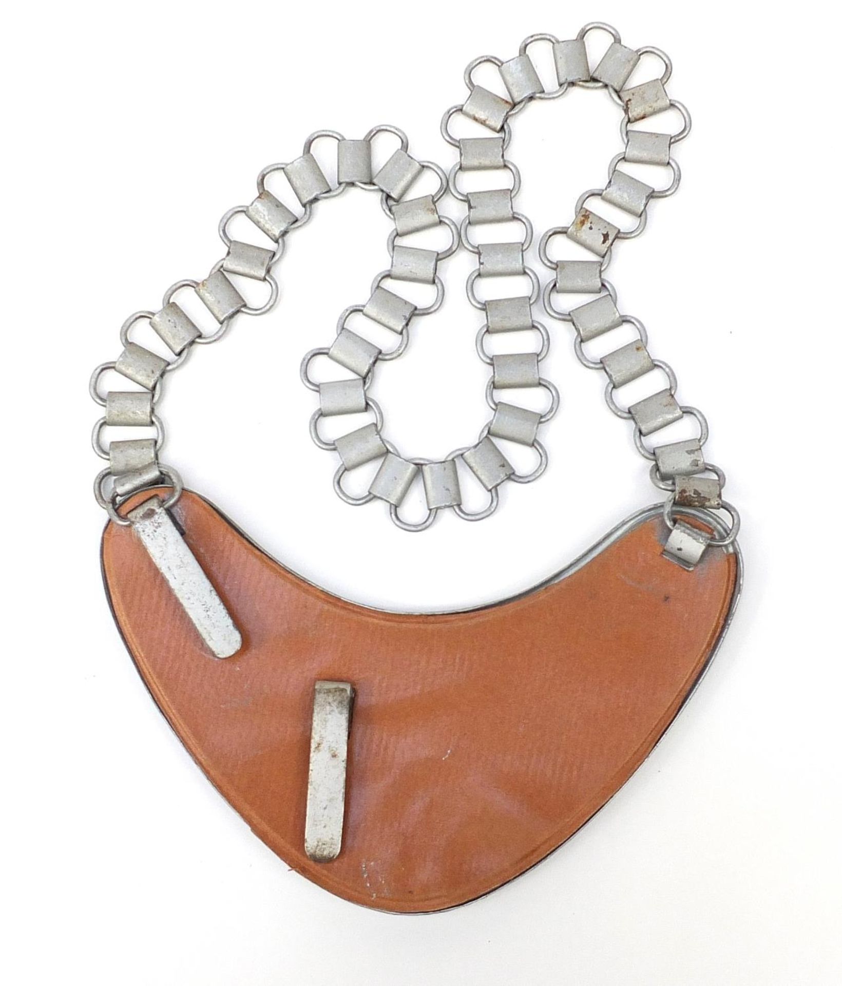 German Third Reich Feldgendarmerie gorget with chain, the gorget 16.5cm wide :For Further - Bild 3 aus 3