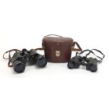 Two pairs of vintage binoculars comprising Clear View 16 x 50 and Regent 8 x 30 with case :For
