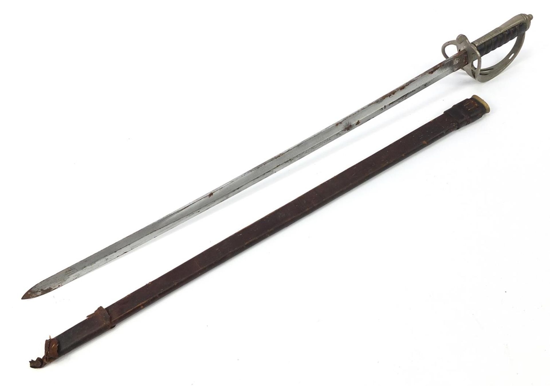 Military interest British military dress sword by Manton & Co of Calcutta and Delhi, 98cm in