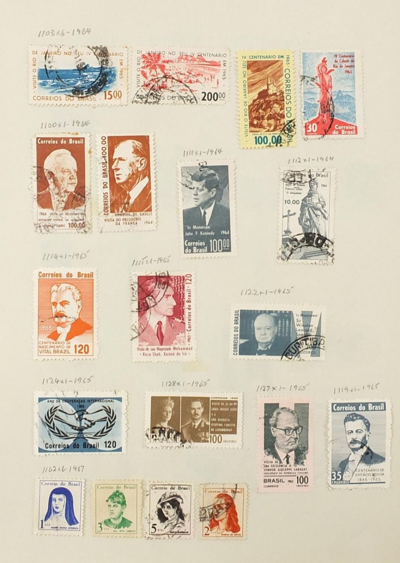 Extensive collection of antique and later world stamps arranged in albums including Brazil, - Image 25 of 52