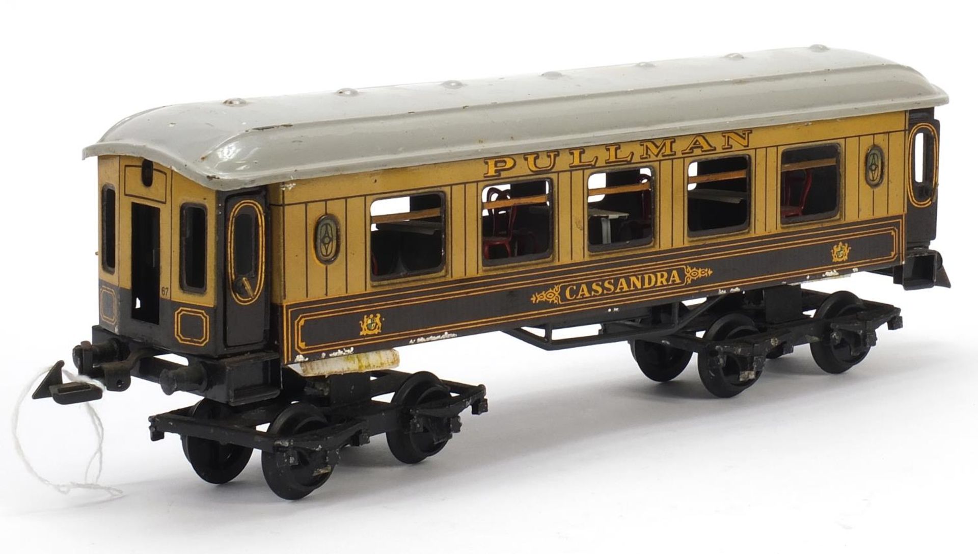 Bing, German 0 gauge tinplate Pullman carriage Cassandra :For Further Condition Reports Please Visit - Image 2 of 4