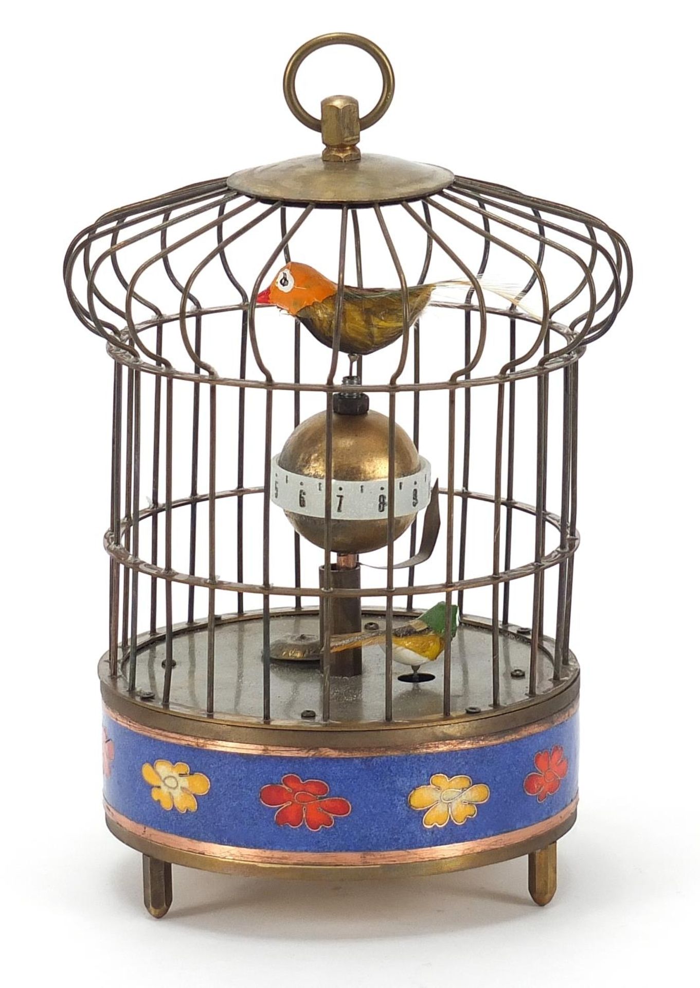 Clockwork automaton bird cage alarm clock, 20cm high :For Further Condition Reports Please Visit Our - Bild 2 aus 3