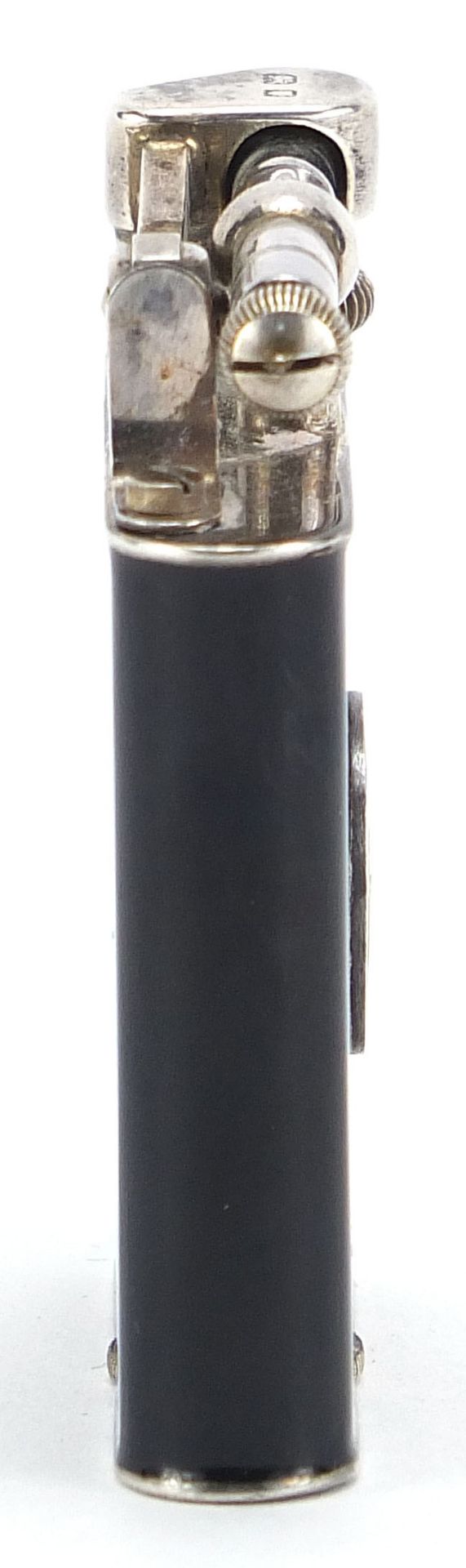 Alfred Dunhill & Sons, Art Deco Namiki silver and enamel pocket lighter, character marks to reverse, - Image 5 of 8