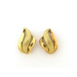 Pair of 9ct gold stud earrings, 13mm high, 2.2g :For Further Condition Reports Please Visit Our