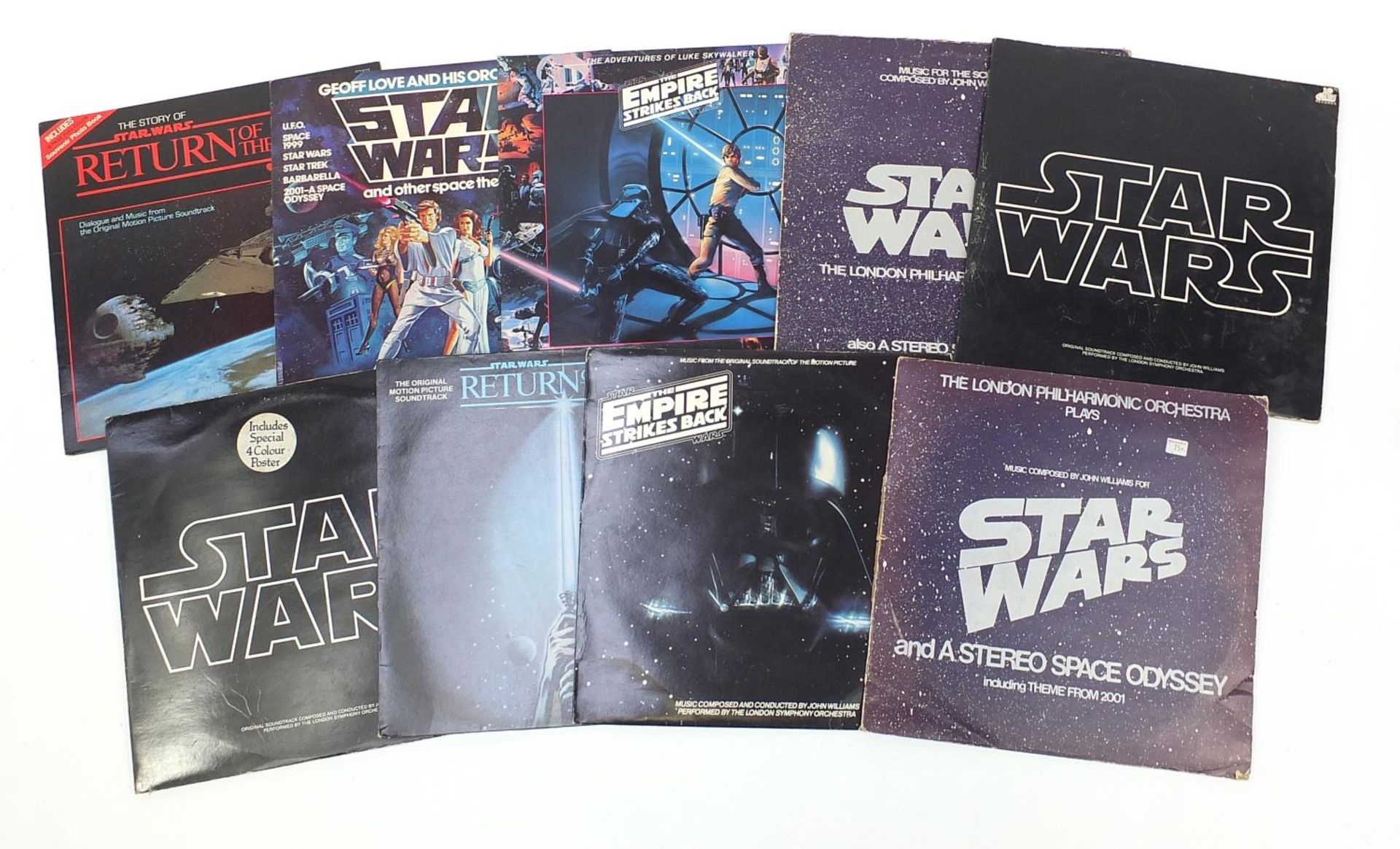 Nine Star Wars soundtrack vinyl LP's :For Further Condition Reports Please Visit Our Website,