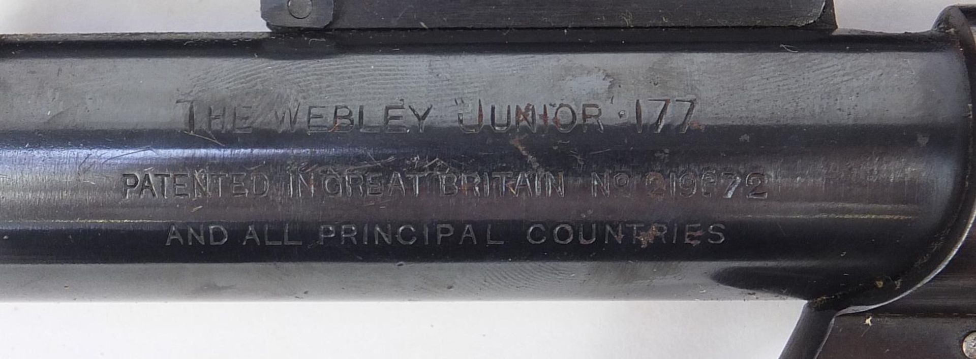 Webley & Scott Junior over lever .177 cal air pistol with box, 18cm in length :For Further Condition - Image 4 of 6