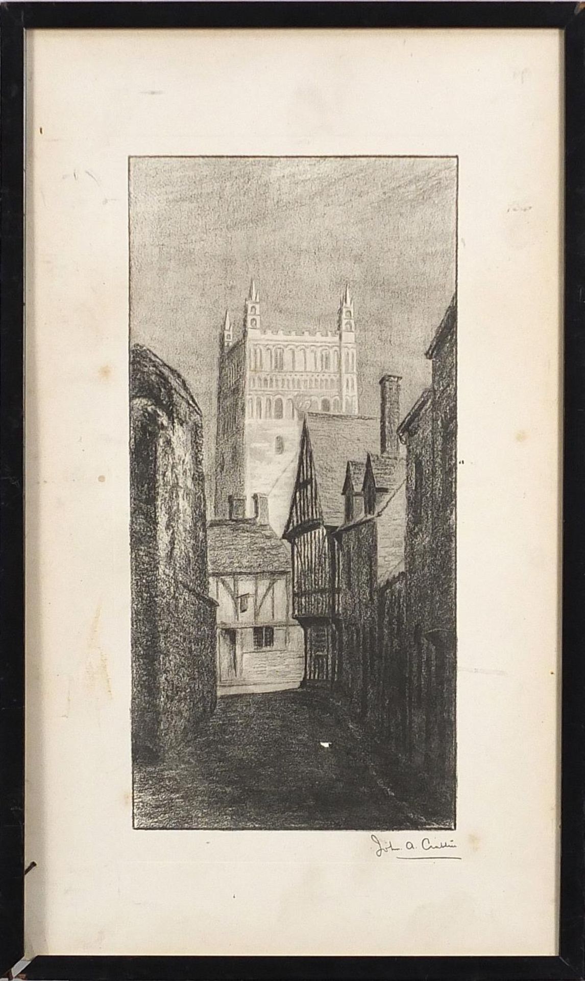 Four pencil signed prints/etchings including Westminster Abbey by Alfred J Benett, St Pauls Brighton - Bild 8 aus 20