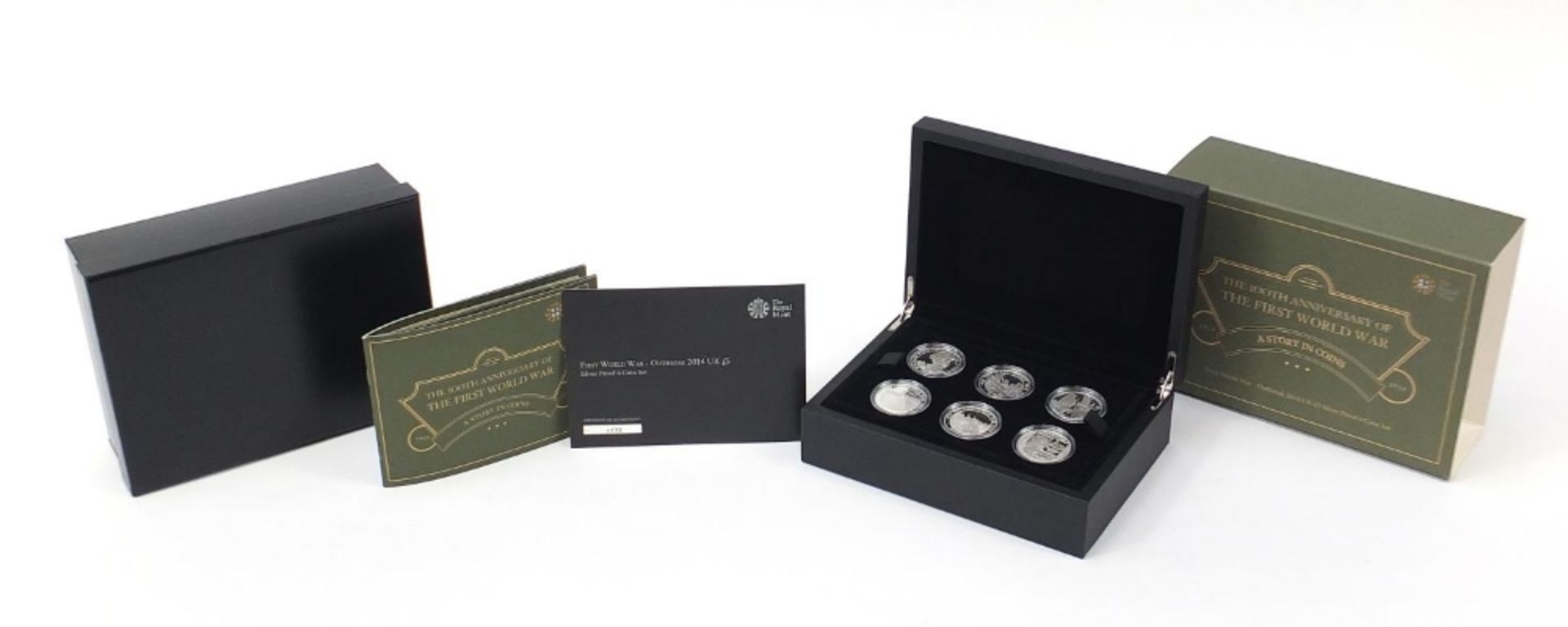 2014 five pound silver proof six coin set from the The 100th Anniversary of the First World War - Image 6 of 6