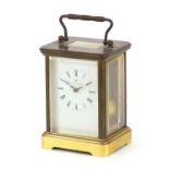 Matthew Norman, large brass cased carriage clock with Roman numerals, numbered 1752 to the