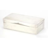 Andrew Barrett & Sons, Edward VII silver sandwich box, Chester 1902, 3cm high x 11.5cm W x 5.5cm