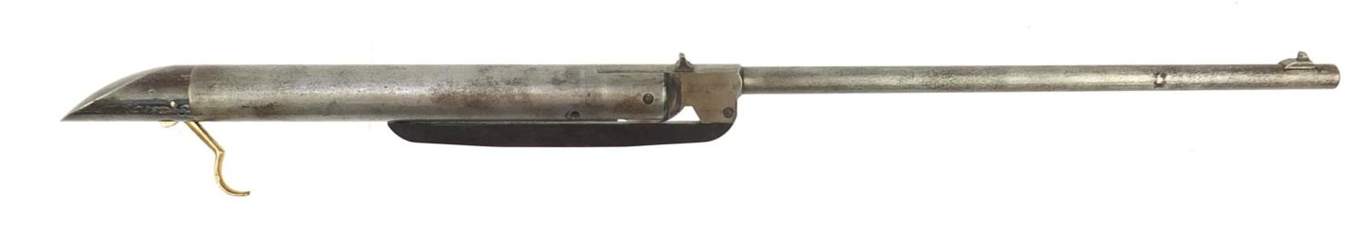 Vintage break barrel air rifle mechanism and barrel numbered B61373, 65cm in length :For Further - Image 4 of 4