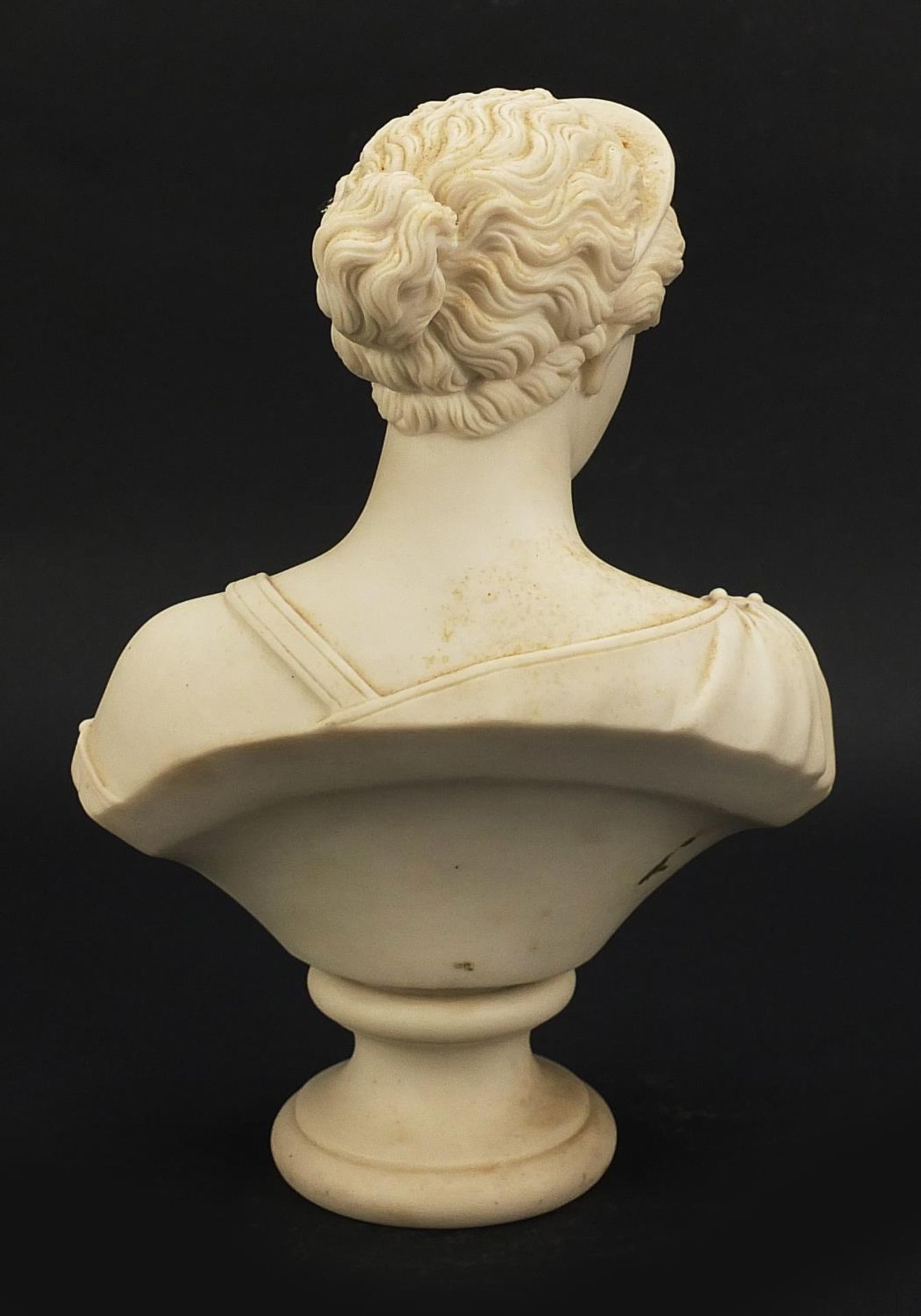 Victorian parian bust of a maiden, 23.5cm high :For Further Condition Reports Please Visit Our - Bild 2 aus 3