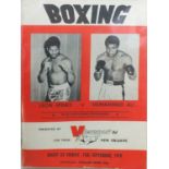 Collection of vintage and later boxing ephemera arranged in an album including programmes and