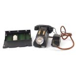 Vintage black Bakelite dial telephone :For Further Condition Reports Please Visit Our Website,