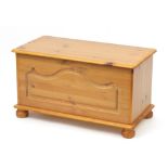 Pine Ottoman blanket box, 46cm H x 83cm W x 42cm D :For Further Condition Reports Please Visit Our