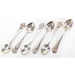 C G Hallberg, set of six Swedish silver teaspoons, 10.5cm in length, 79.6g :For Further Condition