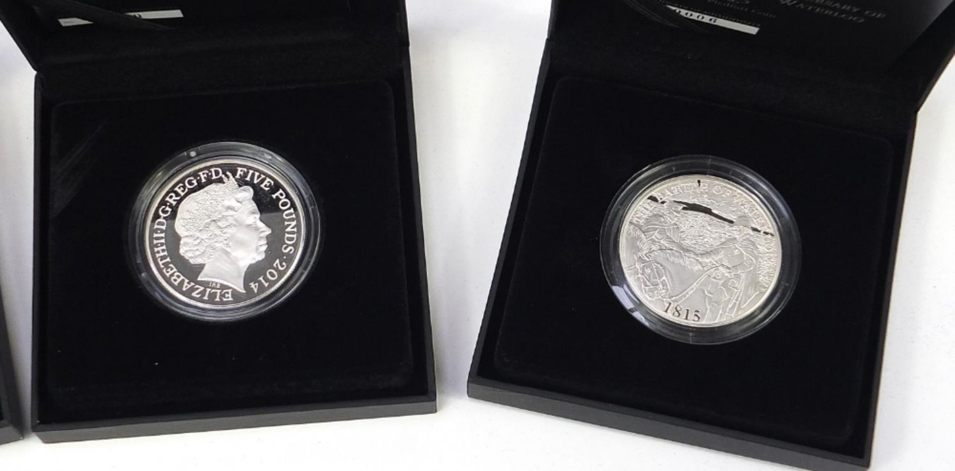 Four silver proof coins with cases and boxes comprising 200th Anniversary of the Battle of - Bild 3 aus 4