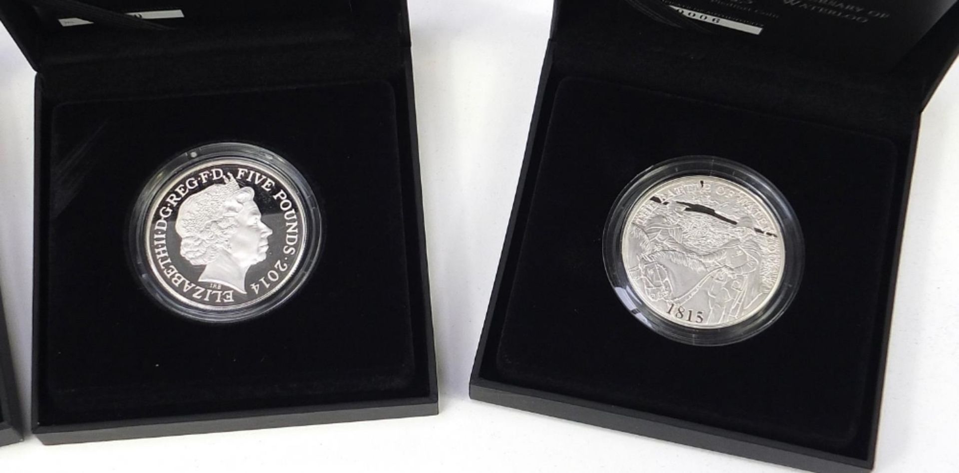 Four silver proof coins with cases and boxes comprising 200th Anniversary of the Battle of - Image 3 of 4