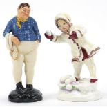 Two collectable figurines comprising Royal Doulton Fat Boy HN2096 and Royal Worcester December 3458,