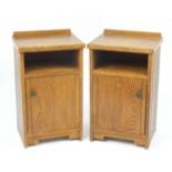 Austinsuite, pair of oak bedside cupboards, 68cm h x 40cm W x 32cm D