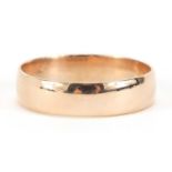 Victorian 9ct rose gold wedding band, hallmarked Birmingham 1883, size P, 2.2g :For Further