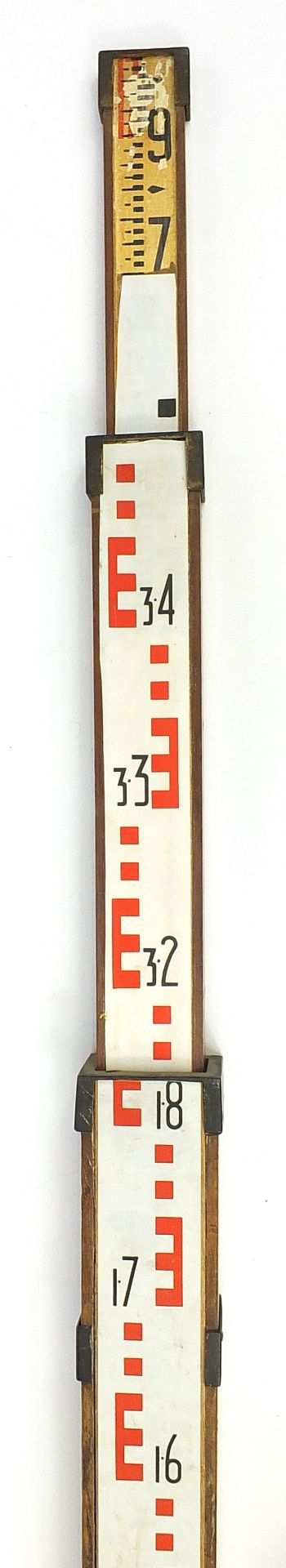 Brass mounted surveyor's level, 190.5cm in length :For Further Condition Reports Please Visit Our - Image 4 of 6