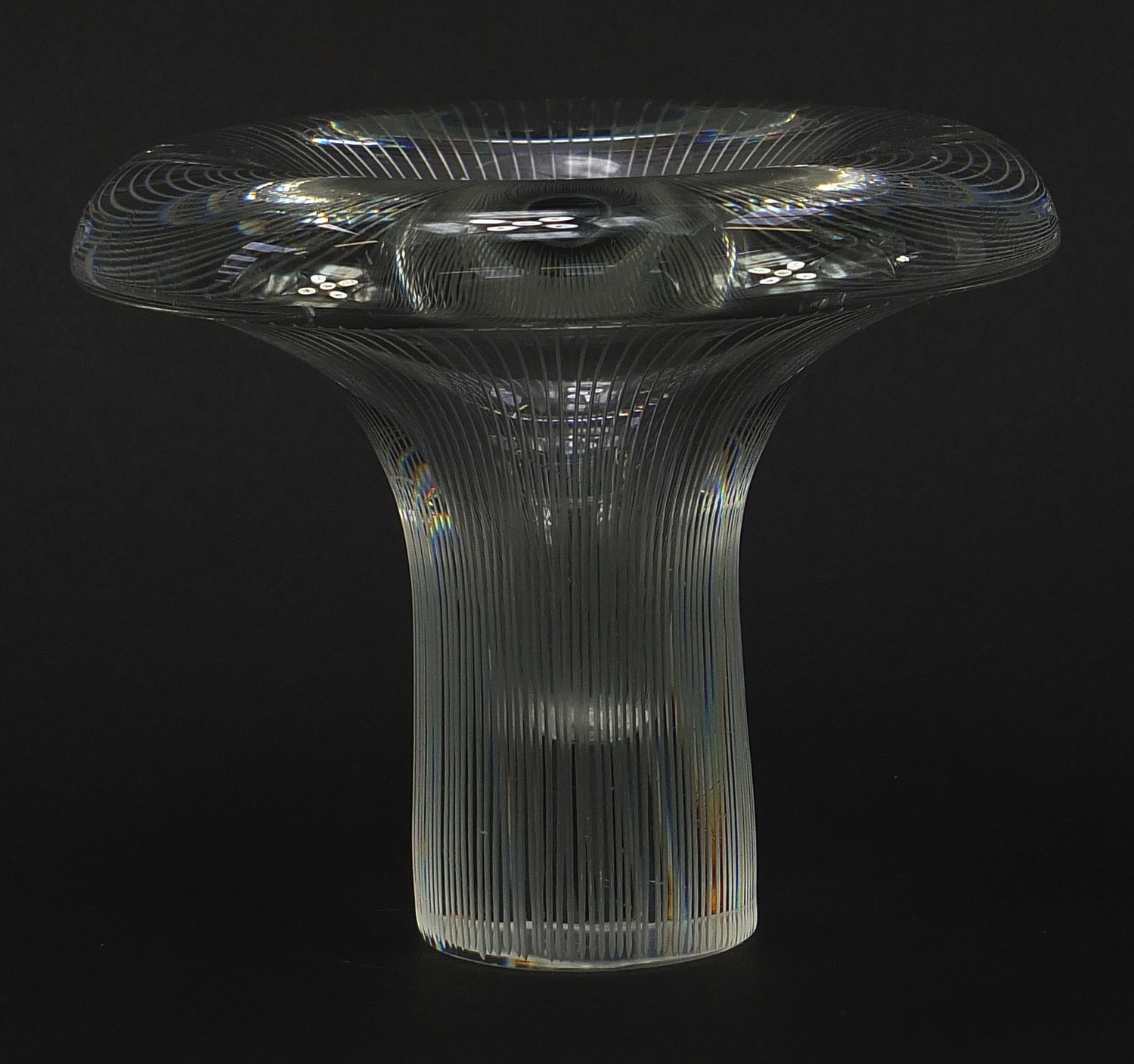 Tapio Wirkkala for Iittala, Tatti mushroom glass vase, etched marks to the base, 11.5cm high :For