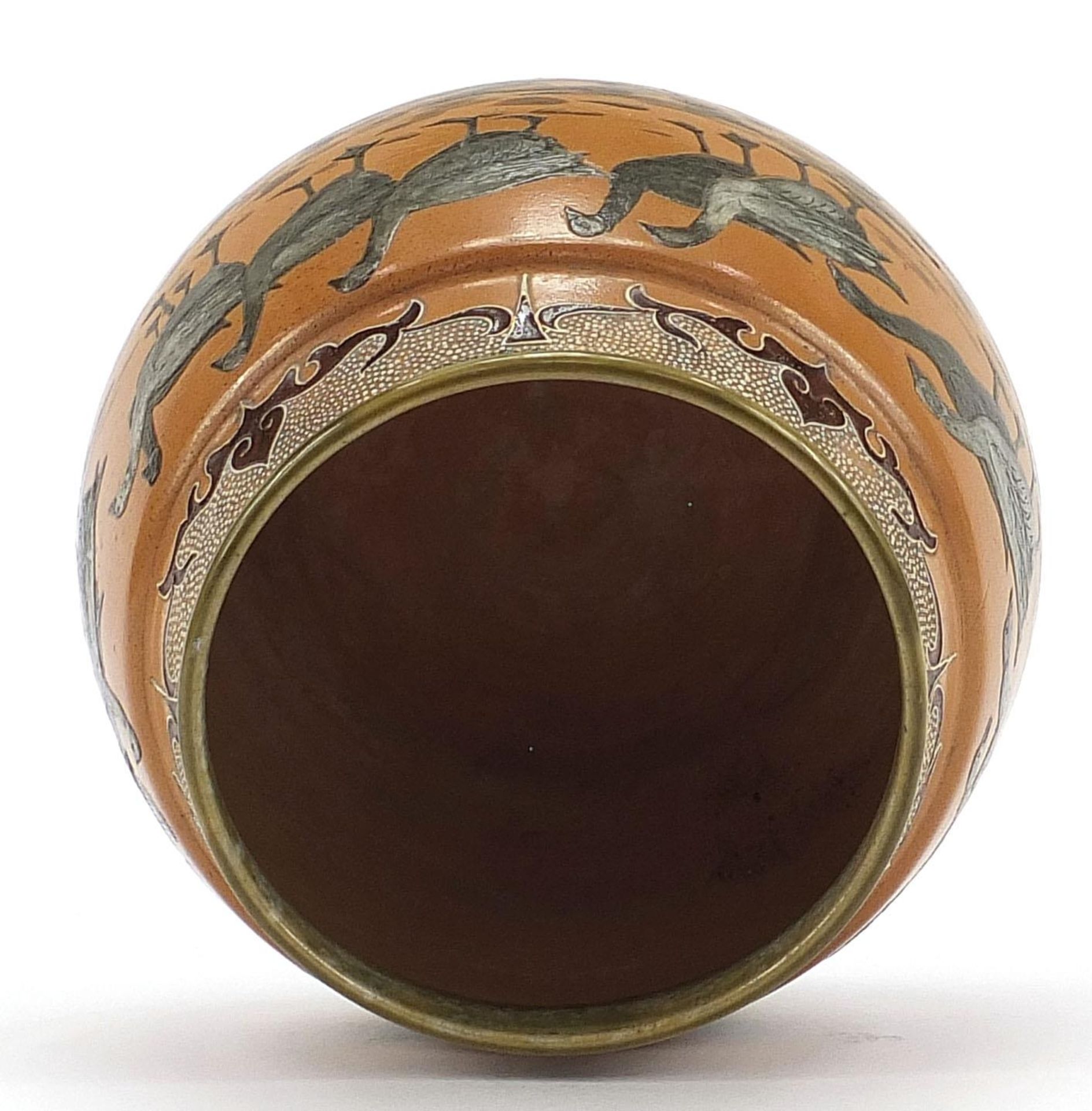 Florence Barlow for Royal Doulton, stoneware jardinière incised with continuous band of geese, - Bild 3 aus 5