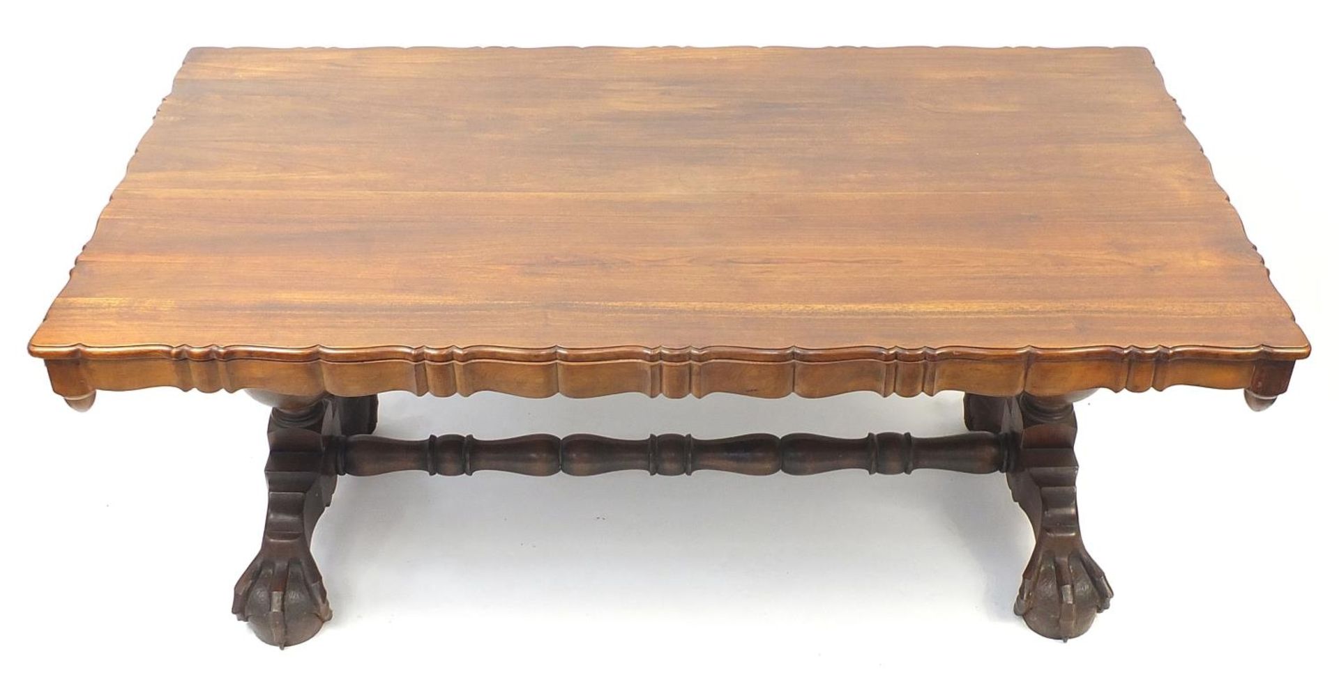 Jonker of Knysna, South African stinkwood rectangular dining table on claw and ball feet with six - Image 3 of 18