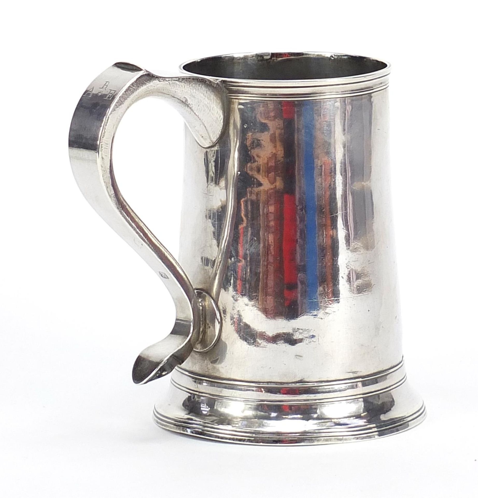 John Langlands I and John Robertson I, George III silver tankard, Sheffield 1783, 13cm high, 319. - Image 2 of 4