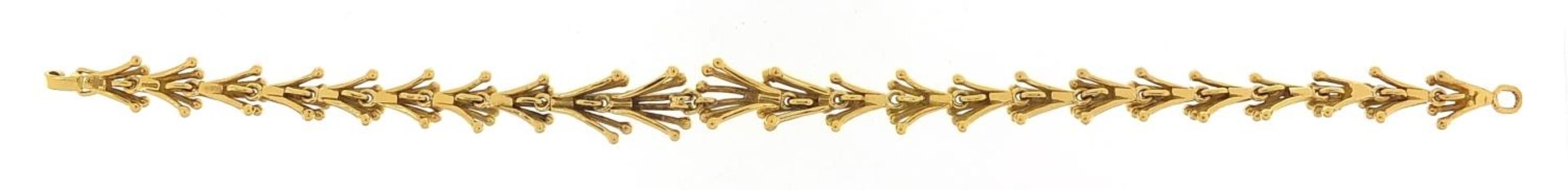 John Donald, Modernist 18ct gold bracelet, 16cm in length, 14.2g :For Further Condition Reports - Image 3 of 4