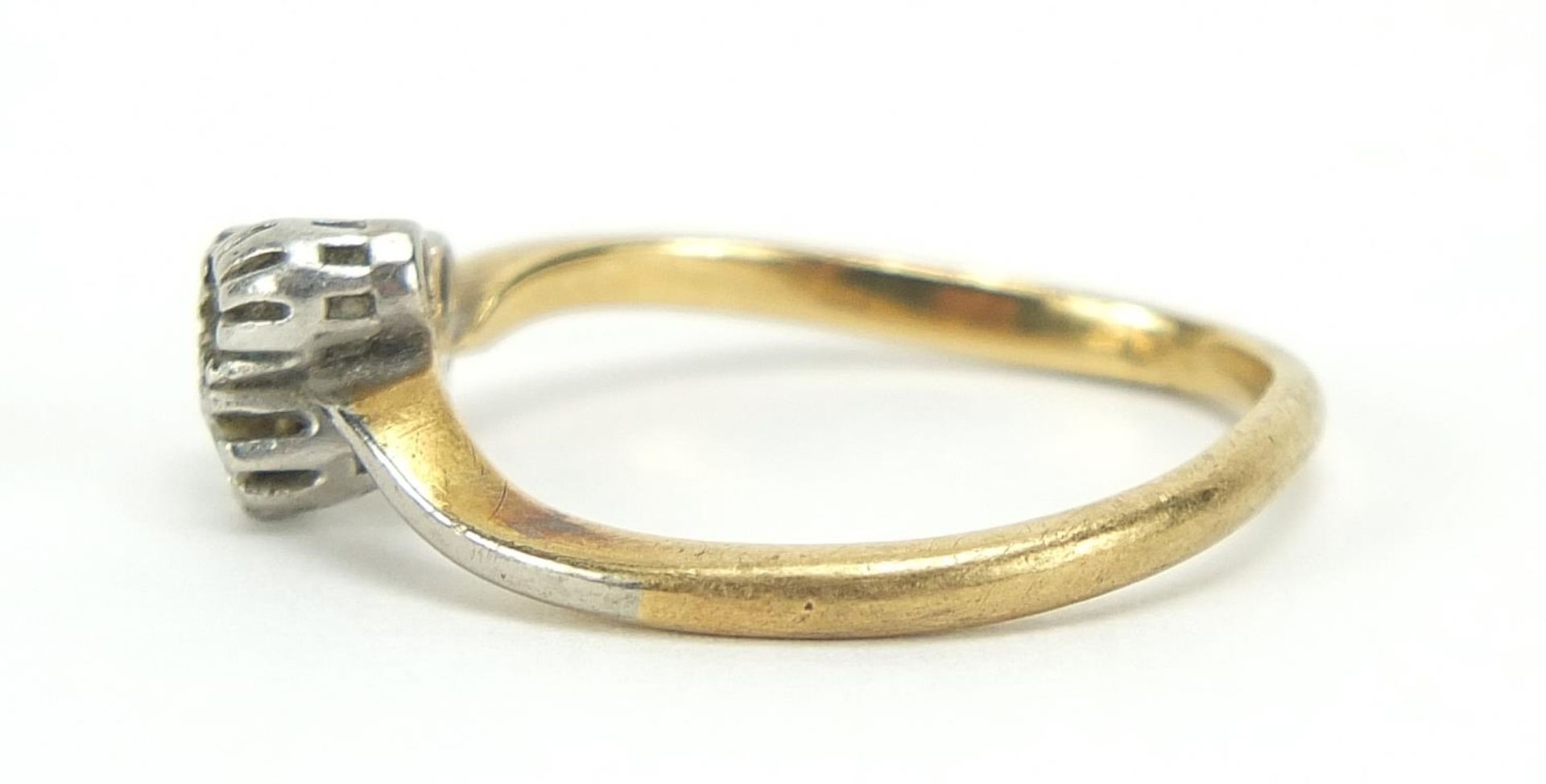 Antique 18ct gold diamond three stone ring, size M, 2.7g :For Further Condition Reports Please Visit - Image 2 of 5