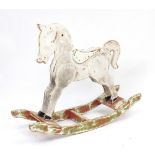 Painted wooden child's rocking horse, 122cm in length :For Further Condition Reports Please Visit