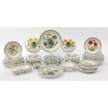 Portmeirion Botanical Garden dinnerware including lidded tureens, serving dishes and plates, the