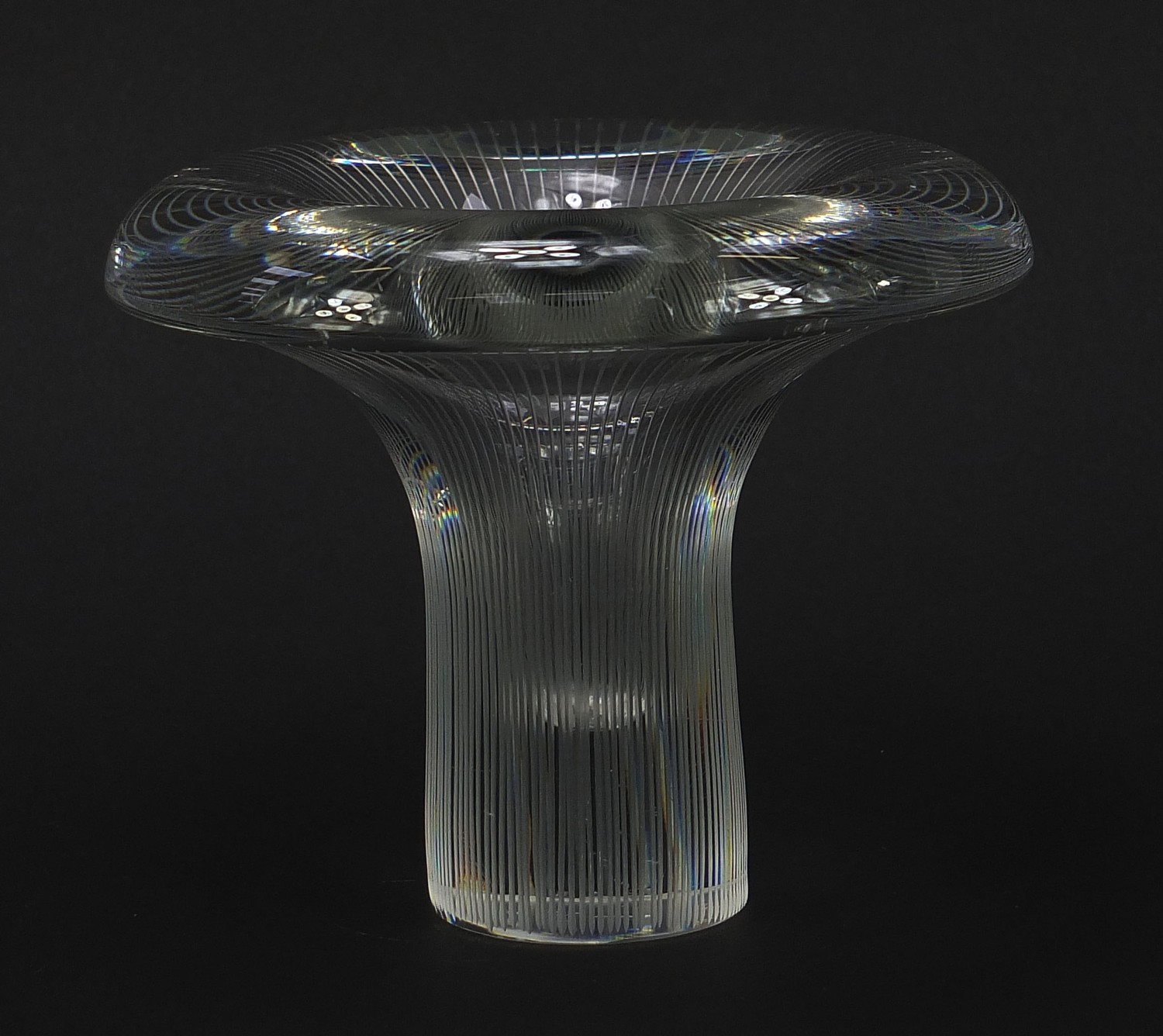 Tapio Wirkkala for Iittala, Tatti mushroom glass vase, etched marks to the base, 11.5cm high :For - Image 2 of 6