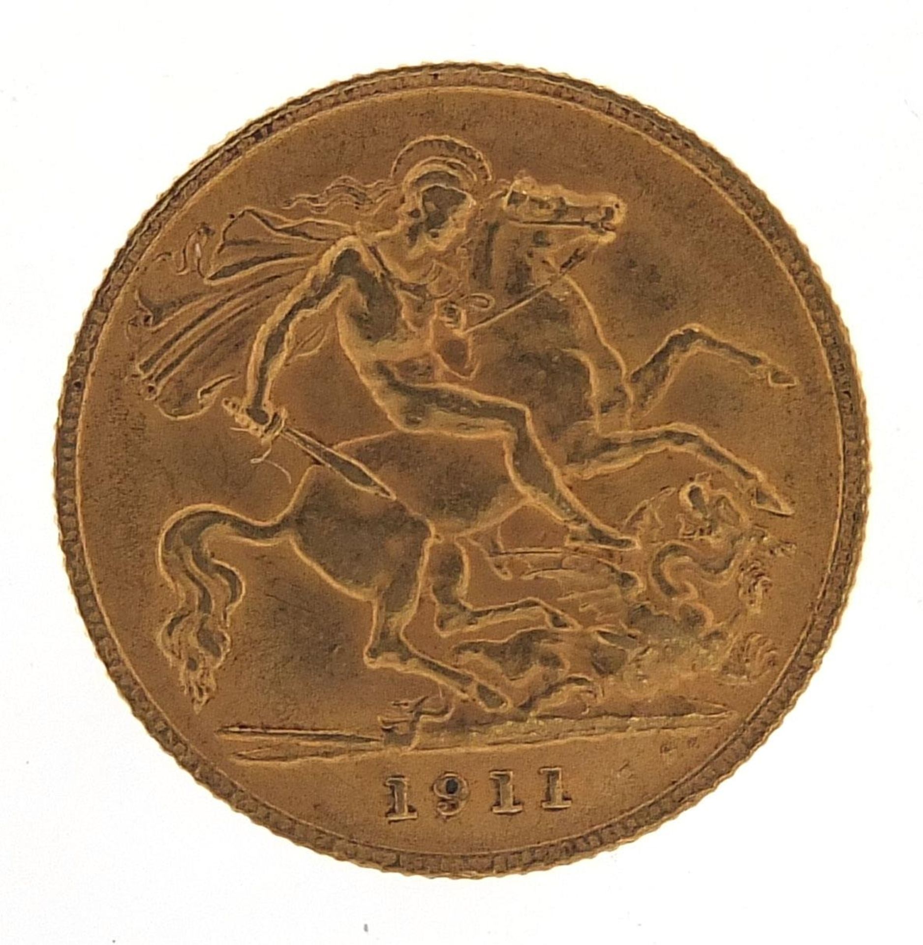 George V 1911 gold half sovereign :For Further Condition Reports Please Visit Our Website, Updated - Image 2 of 2