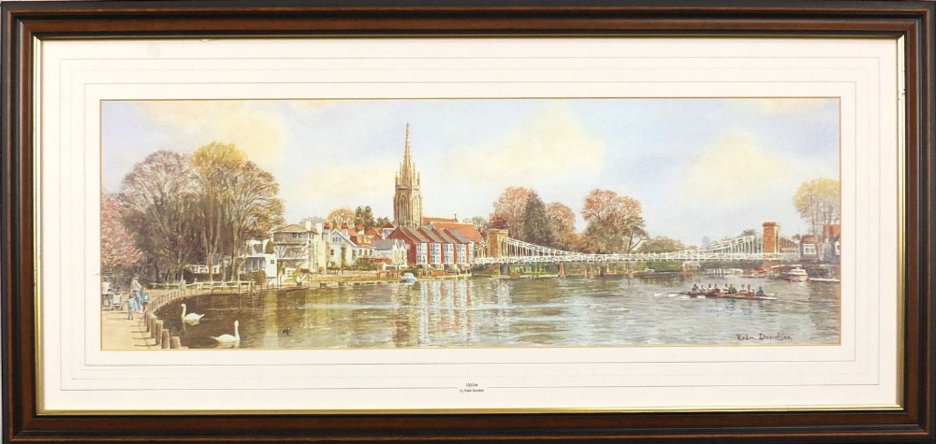 Robin Davidson - Marlow and Henley on Thames, prints, mounted and framed, one glazed, each 65cm x - Bild 3 aus 11